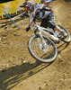 Nico Vink of Belgium riding in last race of Men Downhill Nissan UCI Mountain Bike World Cup. Final race of MTB World Cup was held in Maribor, Slovenia, on 16th of September 2007.
