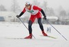 Astrid Jacobsen of Norway skiing during Junior Women qualification for FIS Nordic Junior Ski World Championships Sprint race were held in Medvode,  Slovenia. First 32 skiers qualified for afternoon finals.
