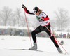 Kerstin Muschet of Austria skiing during Junior Women qualification for FIS Nordic Junior Ski World Championships Sprint race were held in Medvode,  Slovenia. First 32 skiers qualified for afternoon finals.
