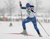 Tiina Taskinen of Finland skiing during Junior Women qualification for FIS Nordic Junior Ski World Championships Sprint race were held in Medvode,  Slovenia. First 32 skiers qualified for afternoon finals.
