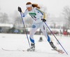 Emilia Forsman of Sweden skiing during Junior Women qualification for FIS Nordic Junior Ski World Championships Sprint race were held in Medvode,  Slovenia. First 32 skiers qualified for afternoon finals.
