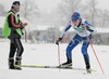 Noora Virtanen of Finland skiing during Junior Women qualification for FIS Nordic Junior Ski World Championships Sprint race were held in Medvode,  Slovenia. First 32 skiers qualified for afternoon finals.
