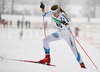 Anna Hansson of Sweden skiing during Junior Women qualification for FIS Nordic Junior Ski World Championships Sprint race were held in Medvode,  Slovenia. First 32 skiers qualified for afternoon finals.
