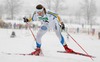 Anna Hansson of Sweden skiing during Junior Women qualification for FIS Nordic Junior Ski World Championships Sprint race were held in Medvode,  Slovenia. First 32 skiers qualified for afternoon finals.
