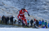 Tarjei Boe of Norway skiing during the Men pursuit race of IBU Biathlon World Cup in Hochfilzen, Austria. Men sprint race of IBU Biathlon World cup was held on Saturday, 12th of December 2015 in Hochfilzen, Austria.
