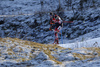 Fifth placed Dominik Landertinger of Austria skiing during the Men pursuit race of IBU Biathlon World Cup in Hochfilzen, Austria. Men sprint race of IBU Biathlon World cup was held on Saturday, 12th of December 2015 in Hochfilzen, Austria.
