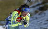 Ted Armgren of Sweden skiing during the Men pursuit race of IBU Biathlon World Cup in Hochfilzen, Austria. Men sprint race of IBU Biathlon World cup was held on Saturday, 12th of December 2015 in Hochfilzen, Austria.
