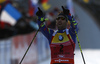  skiing during the Men pursuit race of IBU Biathlon World Cup in Hochfilzen, Austria. Men sprint race of IBU Biathlon World cup was held on Saturday, 12th of December 2015 in Hochfilzen, Austria.
