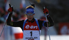 Second placed Simon Schempp of Germany celebrating his second place in the Men pursuit race of IBU Biathlon World Cup in Hochfilzen, Austria. Men sprint race of IBU Biathlon World cup was held on Saturday, 12th of December 2015 in Hochfilzen, Austria.
