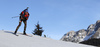 Second placed Simon Schempp of Germany skiing during the Men pursuit race of IBU Biathlon World Cup in Hochfilzen, Austria. Men sprint race of IBU Biathlon World cup was held on Saturday, 12th of December 2015 in Hochfilzen, Austria.
