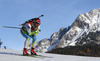 Klemen Bauer of Slovenia skiing during the Men pursuit race of IBU Biathlon World Cup in Hochfilzen, Austria. Men sprint race of IBU Biathlon World cup was held on Saturday, 12th of December 2015 in Hochfilzen, Austria.
