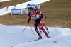 Fifth placed Dominik Landertinger of Austria skiing during the Men pursuit race of IBU Biathlon World Cup in Hochfilzen, Austria. Men sprint race of IBU Biathlon World cup was held on Saturday, 12th of December 2015 in Hochfilzen, Austria.
